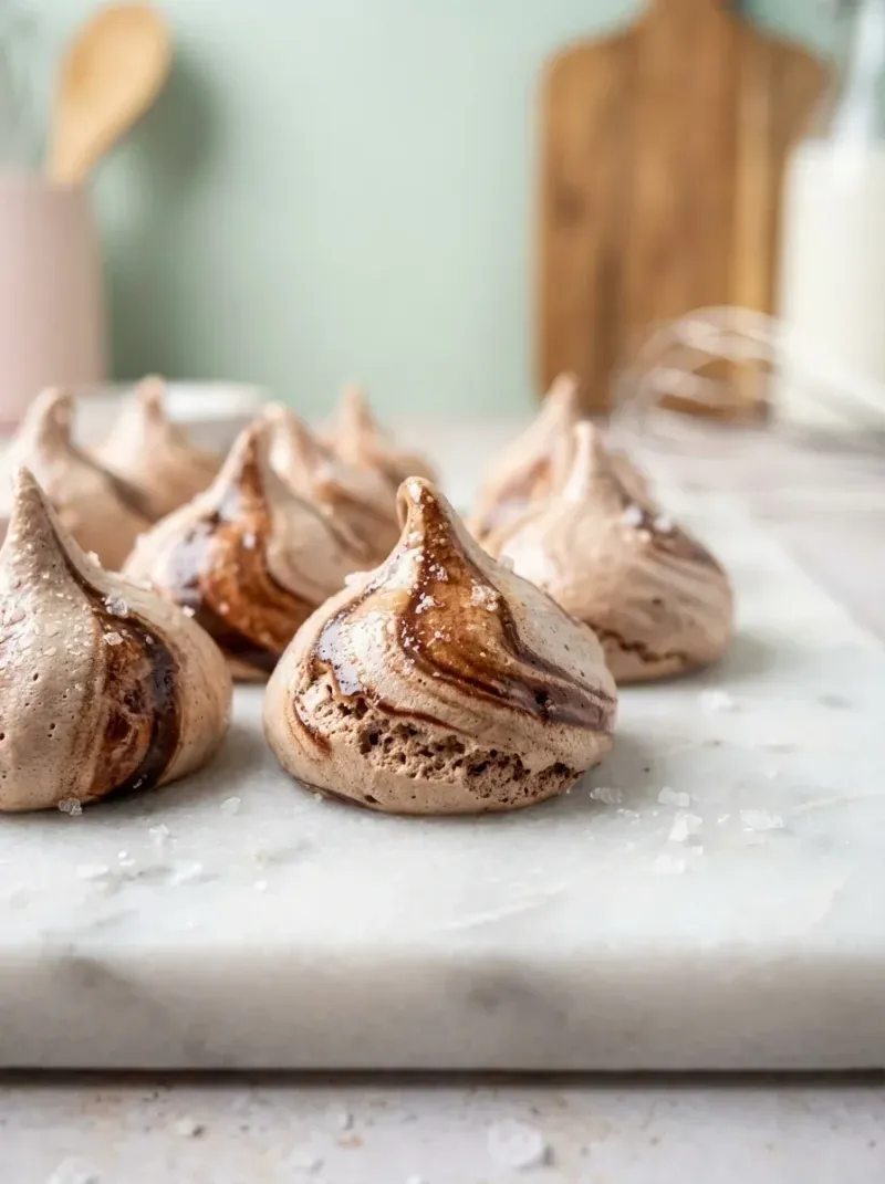 Chocolate Swirl Meringue Kisses
