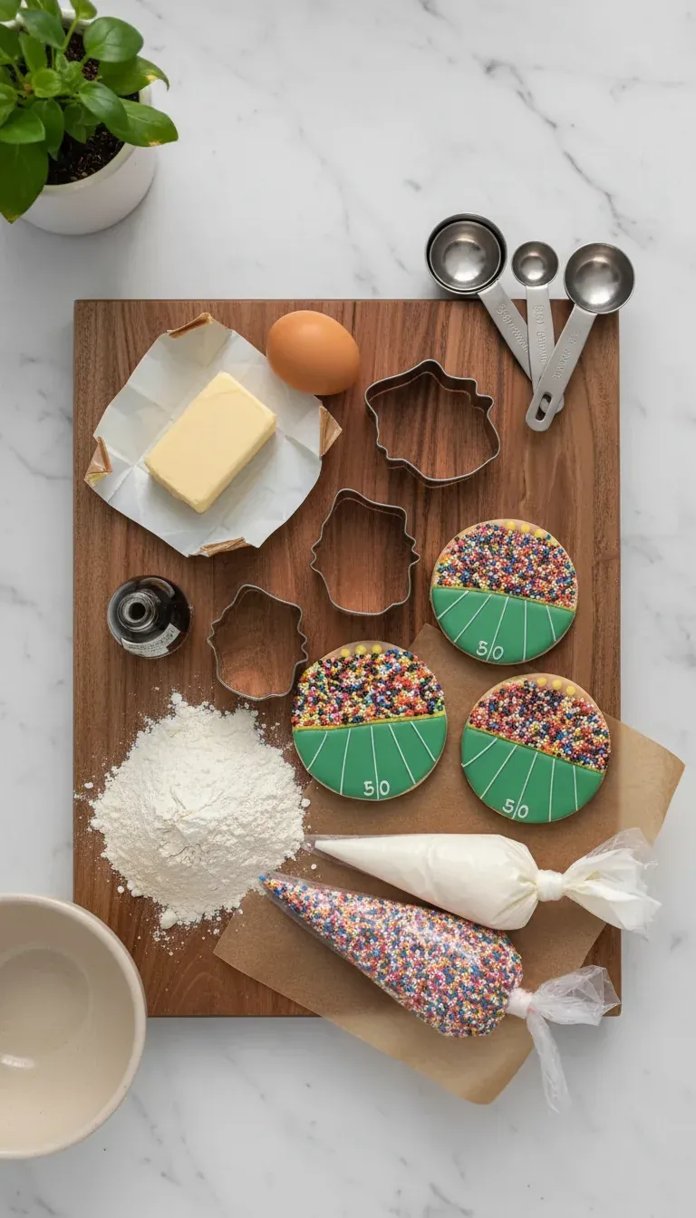 Football Stadium Sugar Cookies – Easy Super Bowl Dessert – photo