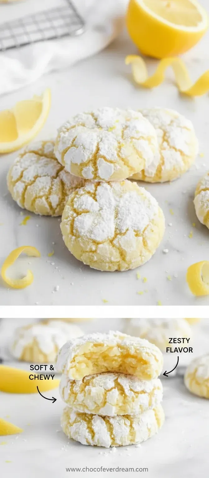 Lemon Crinkle Cookies – Soft Tangy Treats