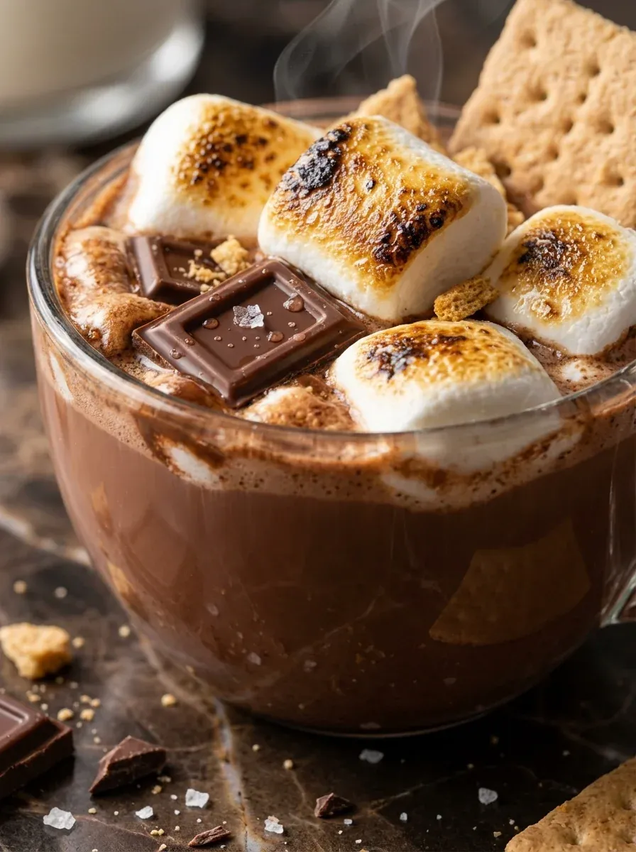 Smores Hot Chocolate – Warm Dessert Drink